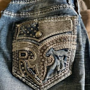 Like New Rock Revival Boot Cut Jeans Size 32